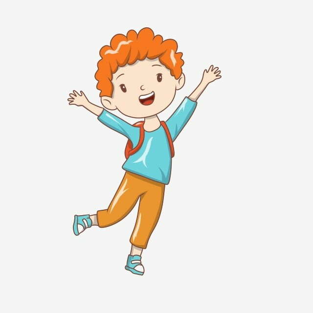 Happy Little Boy Little Boy Going To School Orange Bag Cartoon Character PNG , школьный клипарт, счастливый маленький мальчик, маленький мальчик идет в школу PNG картинки и пнг PSD рисунок для бесплатной