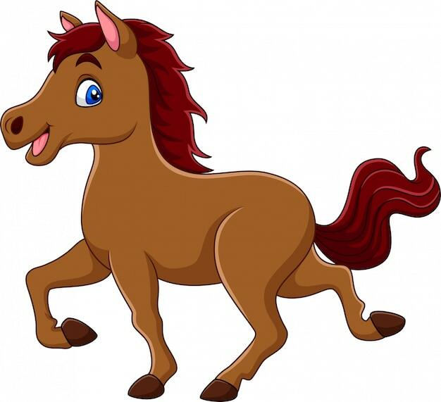 Premium Vector | Smiling horse cartoon