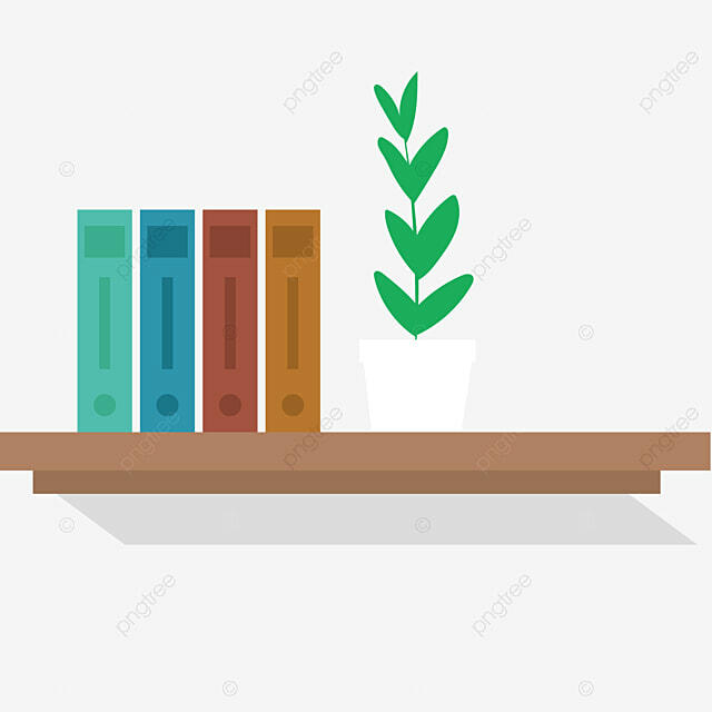 Shelf Wooden Shelf Flower Pot Cartoon Home PNG , книжный клипарт, полка, деревянная полка PNG картинки и пнг PSD рисунок для бесплатной загрузки