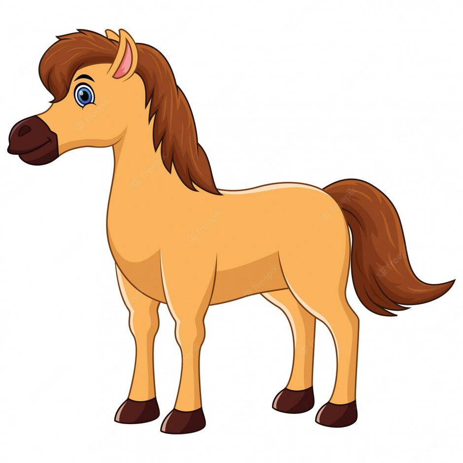 Premium Vector | Cute horse cartoon characters smile