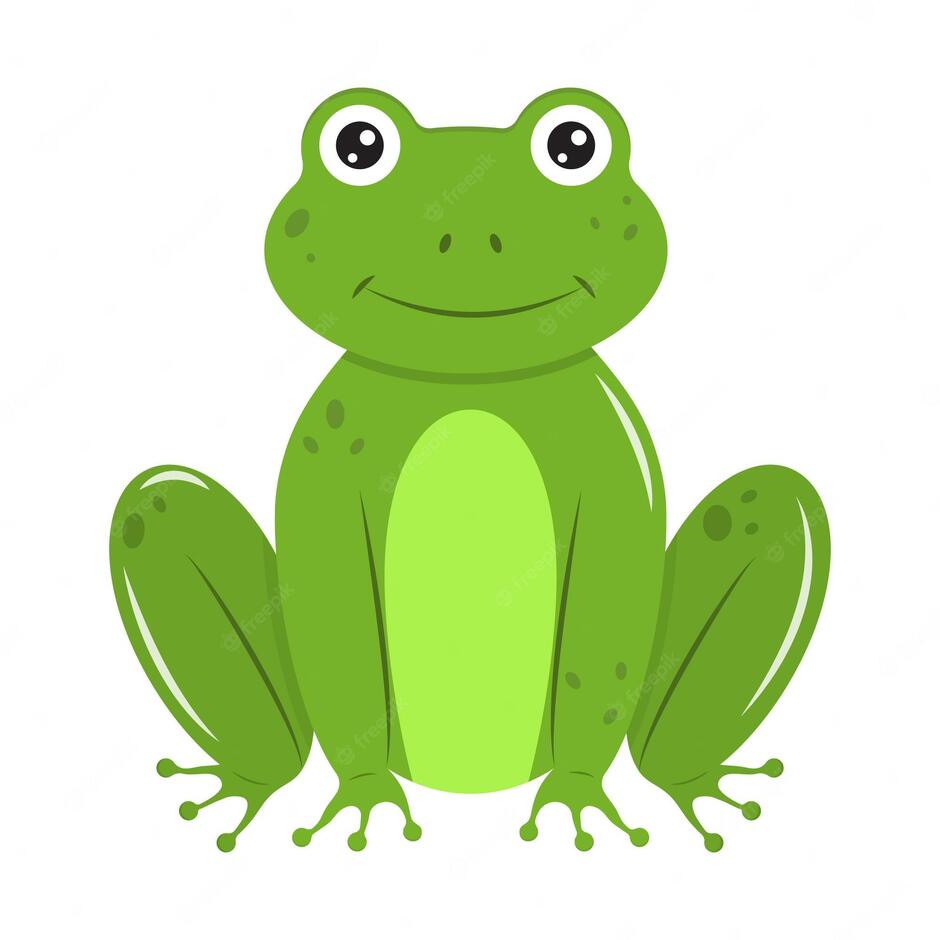 Premium Vector | Cute cartoon green frog. element for design. vector illustration isolated on white background.