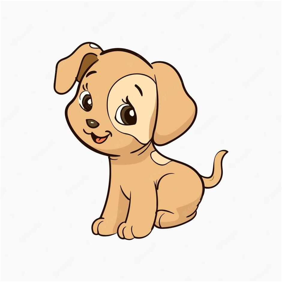 Premium Vector | Cute little puppy vector illustration cartoon