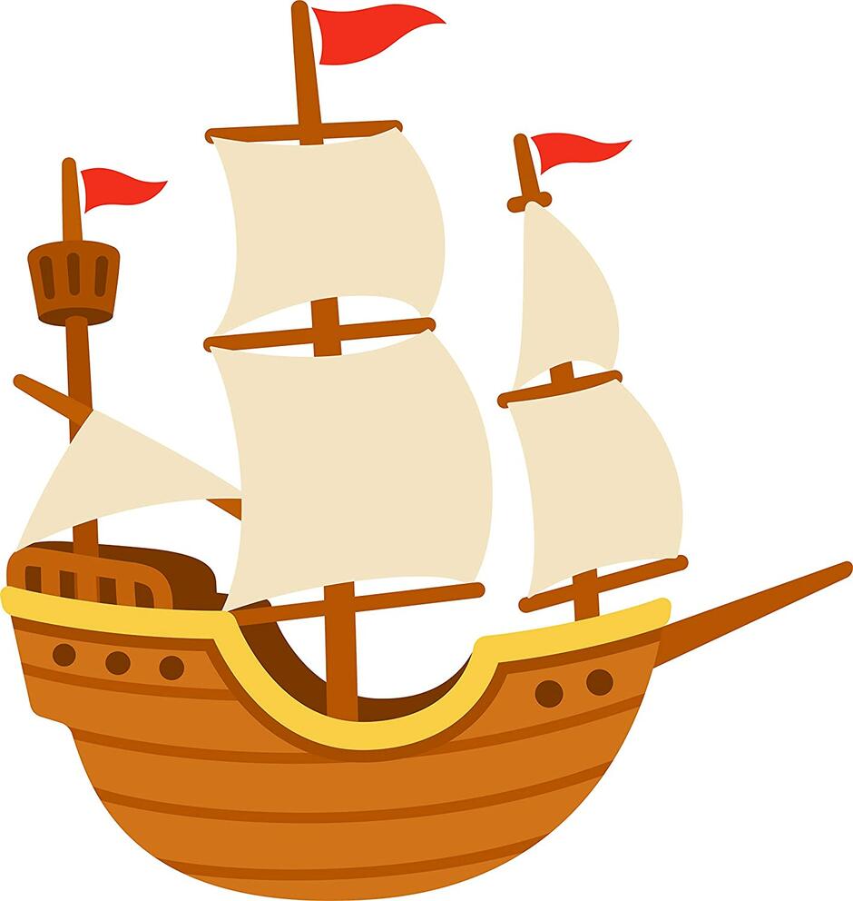 Amazon.com: Cool Pirate Ship Model Childrens Toy Boat Cartoon Vinyl Sticker, Small Skull : Toys & Games