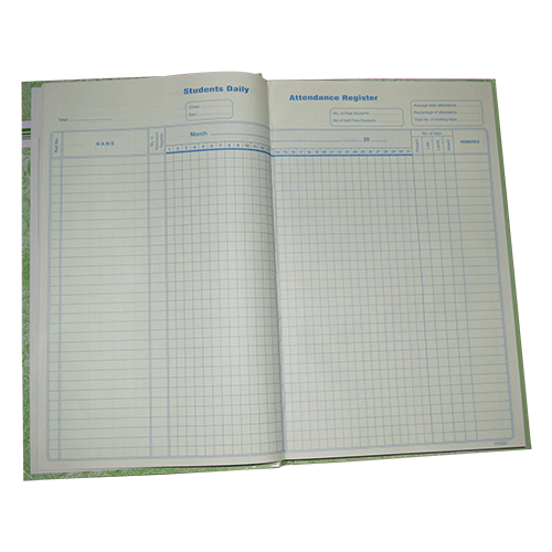Teacher Attendance/Student Admission Register – Izen Stationery