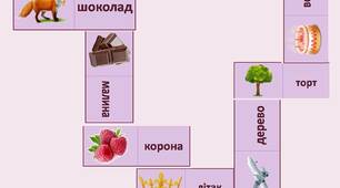 Дидактична гра "Доміно. Словниковий ланцюжок" (навчання грамоти)