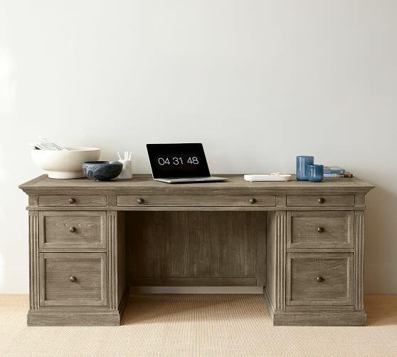 Livingston 75" Executive Desk with Drawers | Pottery Barn