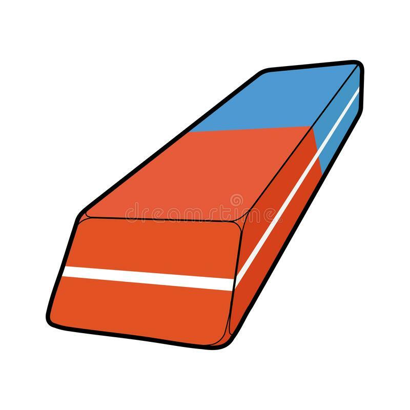 Rubber Eraser for Pencil and Pen Stock Vector - Illustration of equipment, cartoon: 147486959