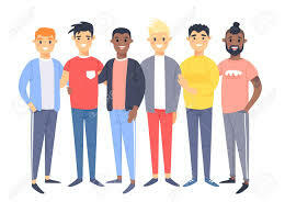 Set Of A Group Of Different Men. Cartoon Style Characters Of Different Races. Vector Illustration Caucasian, Asian And African American People Royalty Free SVG, Cliparts, Vectors, And Stock Illustration. Image 122471451.