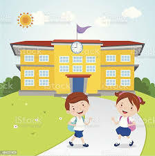 Kids Go To School Stock Illustration - Download Image Now - iStock