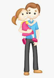 Father Daughter Mother Child Clip Art - Father And Daughter Clipart, HD Png Download - kindpng