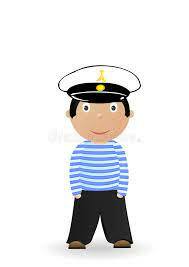 Vector Illustration the Cheerful Seaman Stock Vector - Illustration of clip, retro: 15761512
