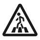 Pedestrian Crossing and Crosswalk Sign Line Icon Stock Vector - Illustration of beware, caution: 91358871