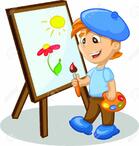 boy painting cartoon - Google Търсене | Школьные фрески, Детское искусство, Детские иллюстрации