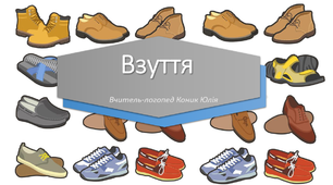 Корекційно-розвиткове заняття з Розвитку мовлення у дітей з ООП "Взуття"