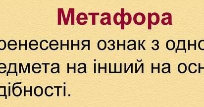 Стаття "Значення метафори у художньому мовленні" | Стаття. Українська мова