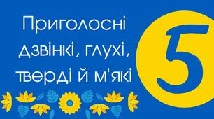 Приголосні дзвінкі, глухі, тверді й м'які