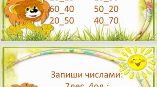 Картки для читання, списування та математичних дій