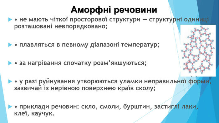 Презентація по темі: "Кристалічний і аморфний стани твердих речовин"
