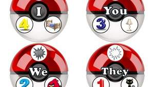 Матеріал для друку."Pokeballs"з теми have/has