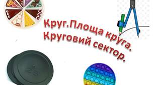 Скринкаст до уроку математики 6 клас "Круг. Площа круга.Круговий сектор."