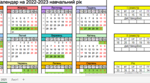 Календар вчителя на 2022-2023 навчальний рік