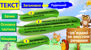 Урок-казка з  української мови: ,,Перша мандрівка на галявину Текстів"