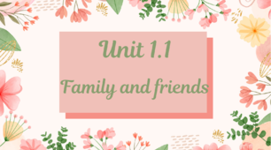 GG1/Unit 1.1. Family and friends