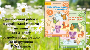 Діагностувальні роботи з української мови та читання для  2 класу розроблені  до підручника Г.Остапенко