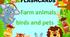 Flashcards "Farm animals, birds and pets"  Набір карток англійською мовою