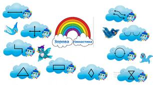 Матеріал для оформлення класної кімнати  "Зорова гімнастика"