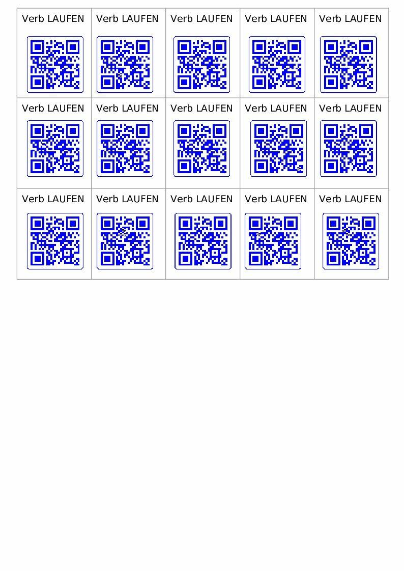 Verb LAUFEN (картка відмінювання дієслова+ інтерактивна гра) Інші