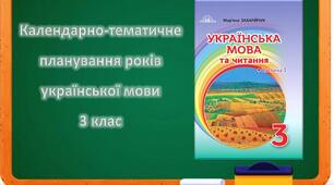Календарно-тематичне планування - з української мови 3 клас Захарійчук