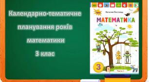 Календарно-тематичне планування з математики Листопад 3 клас