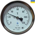 Термометр биметаллический ТБ 100-50 мм осевой 0...+120°С