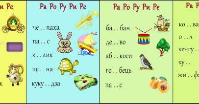 Логопедичні картки: "Автоматизація звука Р у відкритих складах ...