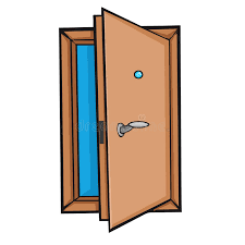 Open door. Cartoon style. stock vector. Illustration of input - 40473222