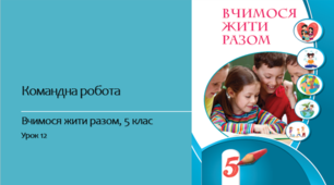 Вчимося жити разом (ВЖР) 5 клас НУШ. Урок №12 "Командна робота"