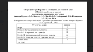 Навчальна програма 5 клас НУШ
