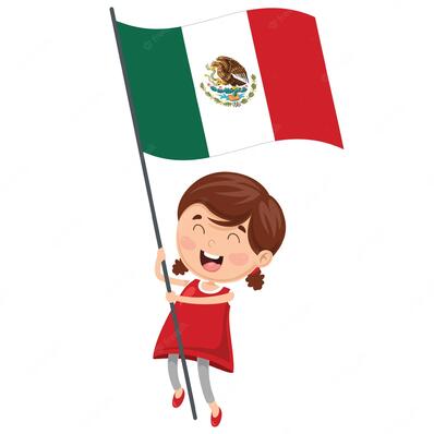 Premium Vector | Illustration of kid holding mexico flag