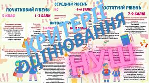 Критерії оцінювання для учнів НУШ
