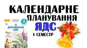 Календарне планування ЯДС (Волощенко, Козак) 4 клас 1 семестр з наскрізними лініями та очікуваними результатами