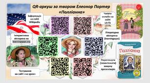 Презентація Елеонор Портер «Полліанна» із унікальним слайдом із 6 QR кодами для 5 класу для ВІДКРИТОГО уроку.