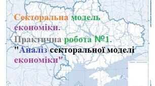 Пезентація на тему "Секторальна модель економіки. Практична робота 1."