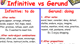 Конспект на тему "Infinitive + Gerund"