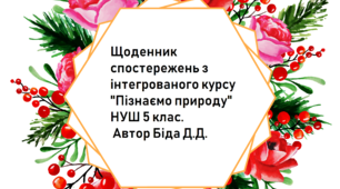 Щоденник спостережень з інтегрованого курсу "Пізнаємо природу" НУШ 5 клас. Кожна тема винесена окремо! Автор Біда Д.Д.