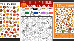 Autumn (Fall) | worksheets  "I spy" (10 робочих листів)