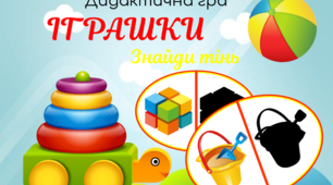 Дидактична гра "Іграшки. Знайди тінь"