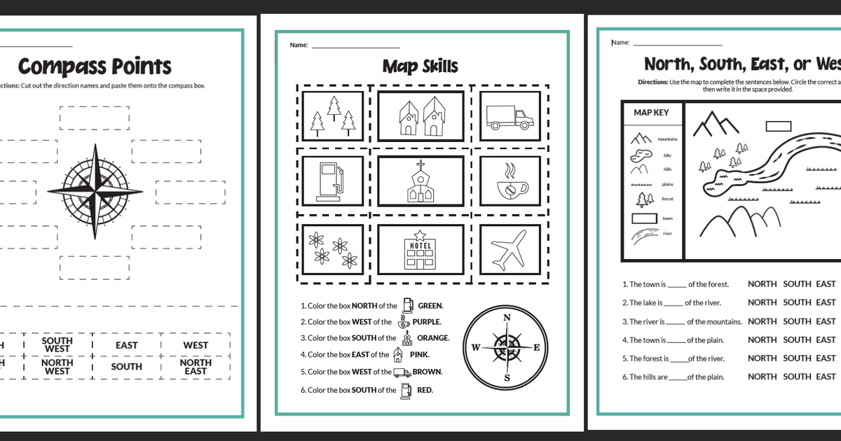 Map Activities | Geography | Worksheets (6 листів) | Інші методичні ...