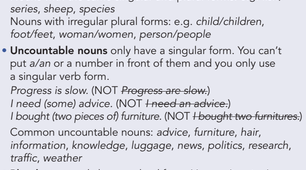 7.6 Use of English: Nouns