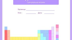 Тренувальна вправа з теми "Періодична система хімічних елементів" Вивчення груп. Хімія 7-8 клас
